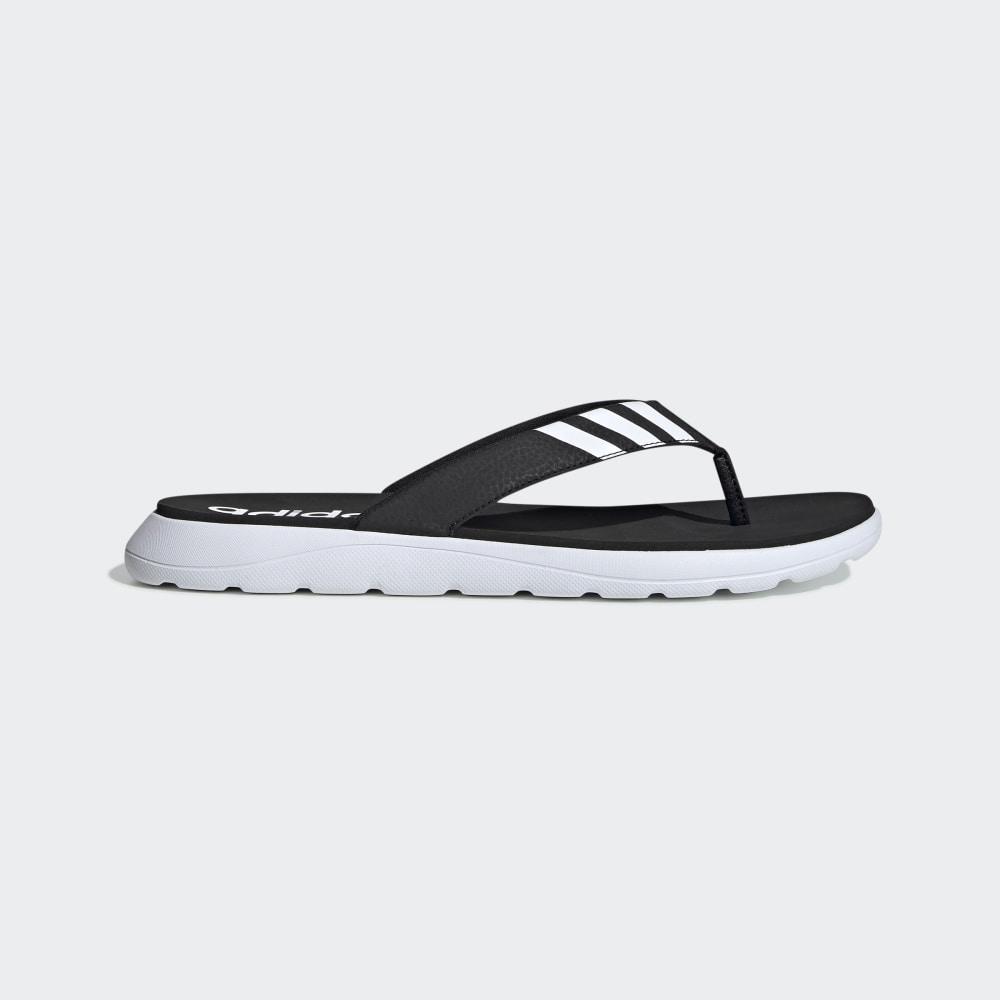Slapi Adidas Comfort Barbati Romania - Negrii/Albi EG2069
